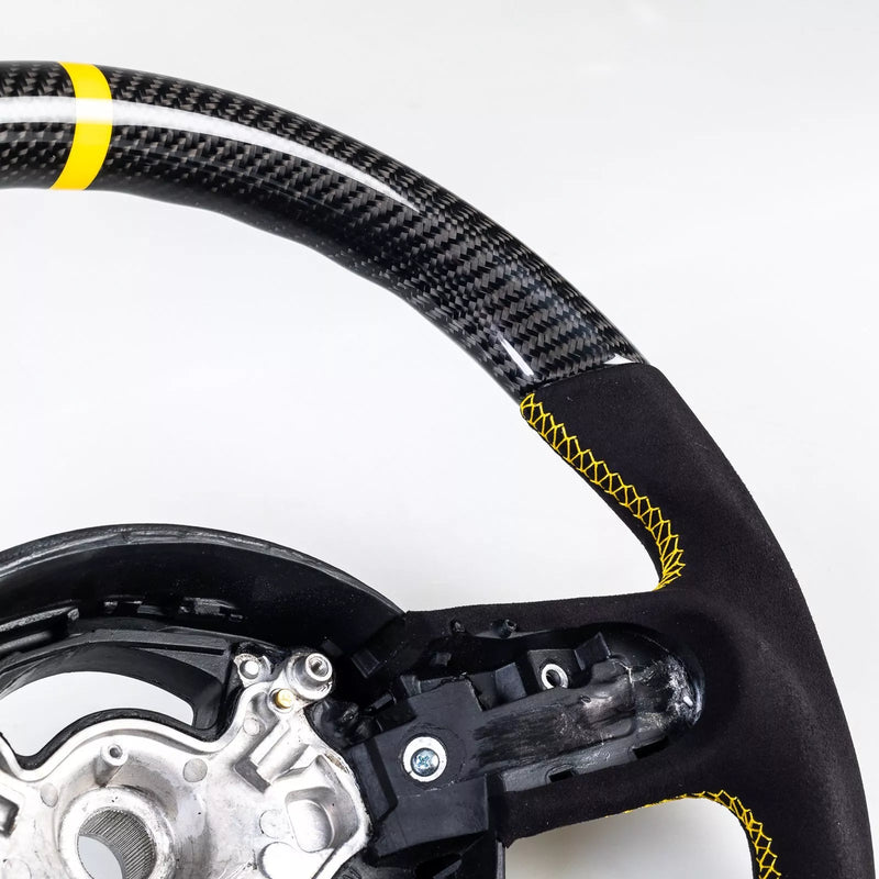 Mini R50 R52 R53 3-Spoke Suede Yellow Steering Wheel (2002-2008)