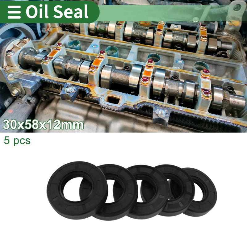 Oil Seal Rotary Shaft Seal NBR Rubber 30x58x12mm Black