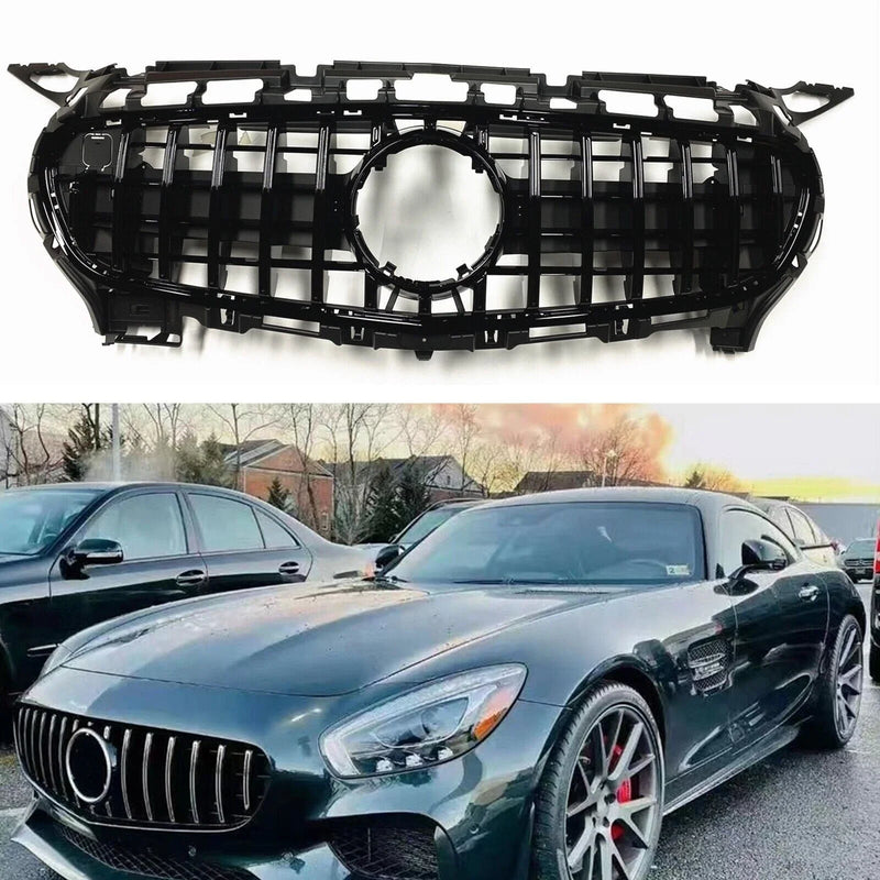 Mercedes Benz C190 Bumper Grille Body Kit Black (2015-2016)