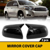 Toyota Highlander Glossy Black Rear View Mirror Cover Caps (2008-2013)