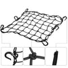 Motorcycle 2 x 40x40cm 49 Holes Luggage Cargo Net Bag 6 Hooks Black