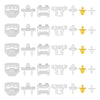Benz 190 Series W201 190E 190D 35 x Side Trim Clips (1982-1993)