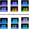 Car 3" Spot Cube Pods LED Work Lights w/Chasing RGB Angel Eyes