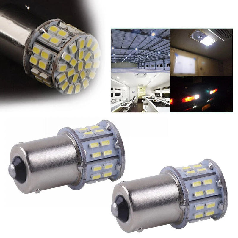 BA15S White 50SMD LED Tail Turn Signal Light Bulbs