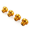 M10 Screws - Gold 4 x Universal Motorcycle Mirror Hole Blanking Plugs