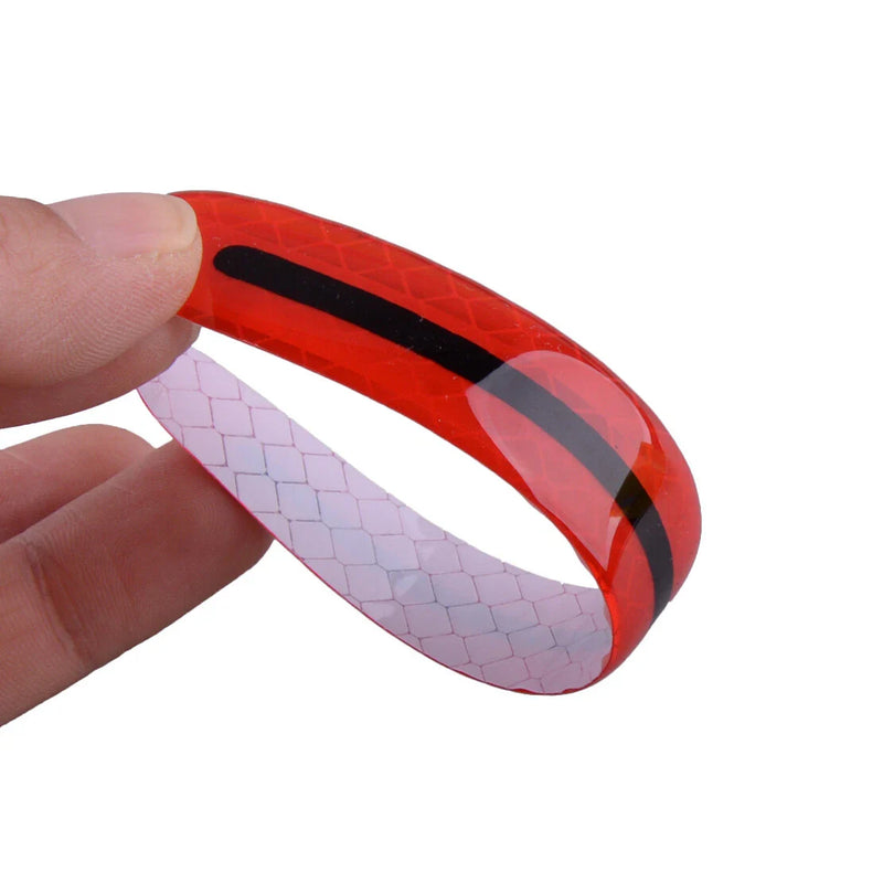 Car 4Pcs Carbon Fiber Red Door Handle Protective Film