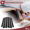 Honda CR-V (2008-2011) Black 6 Pcs Car Door Pillar Window Trim