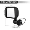 Jeep Wrangler (2011-2013) 1 Set Tow Mirrors Side View Mirror Replacement