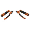 Kawasaki Z1000 ZX9R Orange Extendable Brake Clutch Lever Grip Set (2003-2006)