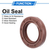 Oil Seal 28x45x7mm Rotary Shaft Seal FKM Rubber Brown 2 x Pcs