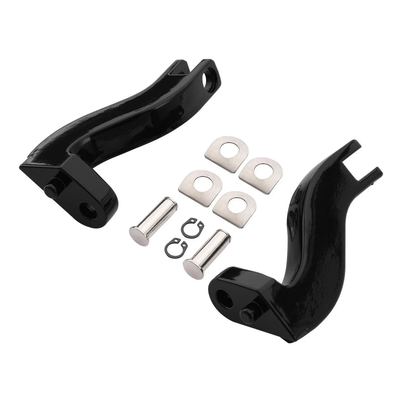 Harley Touring (1993-2025) Black / Chrome Rear Passenger Foot Peg Mounts
