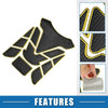 Universal Motorcycle 1 x Gas Tank Decal Sticker 7.68''x5.63'' Black Yellow