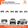 Ford Ranger PX3 Rear Tailgate Insert Letters Decal Sticker (2018-2021)