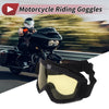 Motorcycle Riding Yellow Lens Black Frame PC Cycling Sunglasses Goggles