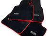 BMW 6 Series F12 Premium Black Red Round Floor Mats (2012-2019)