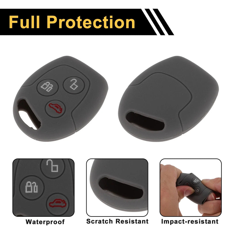 Ford Courier  - 3 Buttons Gray Key Case