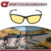 Motorcycle Riding Goggles Yellow Lens Black Frame Tri-acetel Cellulose PC