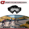 Motorcycle Grey Lens White Black Frame PC Cycling Sunglasses Goggles