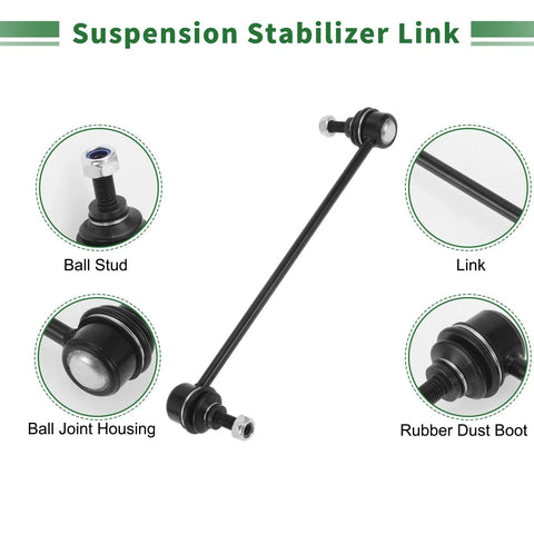 Mazda Tribute 6pcs Front Suspension Kit Outer Tie Rod Ends (2001-2007)
