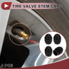 Car Mini Bullet Style Tire Valve Stem Caps Dust Covers Black (All Years)