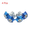 4 x 6mm Thread Dia Motorcycle License Plate Frame Screws Bolts Caps