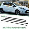 Ford Fiesta (2009-2013) Black 4 x Weatherstrip Window Seal