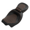 Harley Road Glide Orange Stitching Pillion Seat (2009 - 2023)