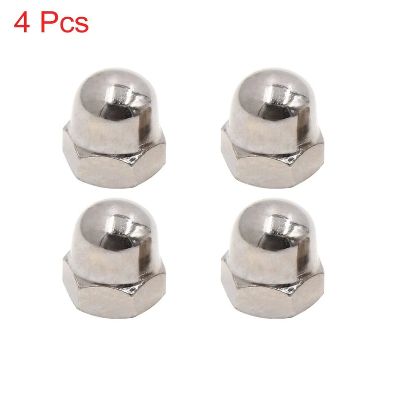 CG125 4pcs 10mm Thread Dia Chrome Shock Absorber Screw Nut