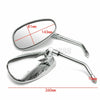 Honda Cruiser Chopper 10mm Chrome Oval Side Rearview Mirrors