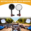 Rear View Mirrors Aluminum Black Red / 1 Set / M8 Motorcycle