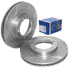 Toyota FZJ105 HZJ105 2 x Front Drilled Slotted Disc Rotors & Pads