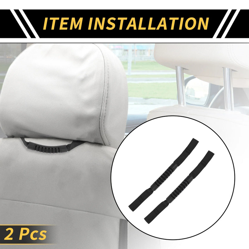 Jeep Wrangler (2011-2023) Black 2 x Headrest Grab Handles