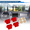Ford Bronco (2021-2024) 4 Pcs Air Condition Outlet Vent Trim Cover Frame Red