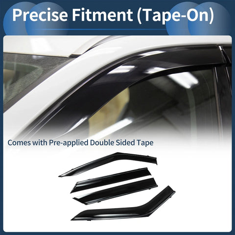 Ford Explorer 2020 Side Window Vent Visors Black 1 Set Window Deflectors