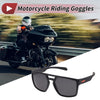 Motorcycle Riding Goggles Black Lens Black Orange Frame Tri-Acetyl Cellulose TR