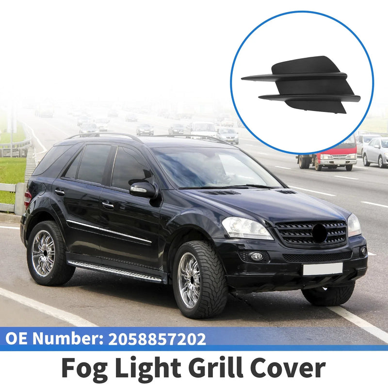 Mercedes-Benz W205 (2015-2020) Black Front Left Fog Light Grill