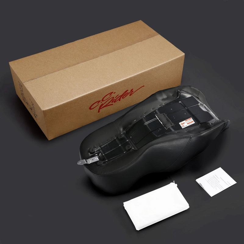 Harley Electra Glide 2009-2023 Black Red Driver & Passenger Seat