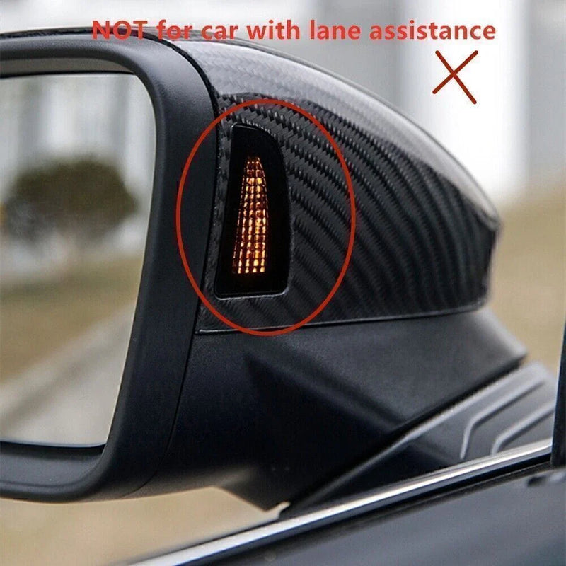 VW Golf 8 MK8 VIII (2020 - ) Carbon Fiber Black Mirror Cover Cap