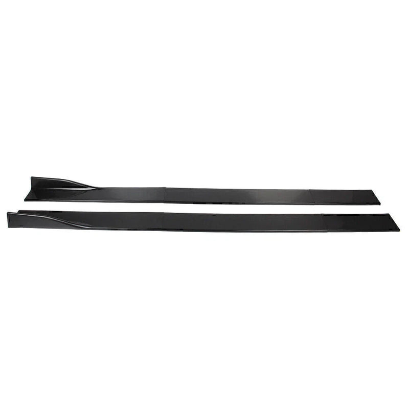 Universal Car Side Skirt Extension Rocker Panel Splitters Lip 78.7" Black