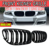BMW 3 Series E90 E91 Gloss Black Front Kidney Grilles (2008-2011)