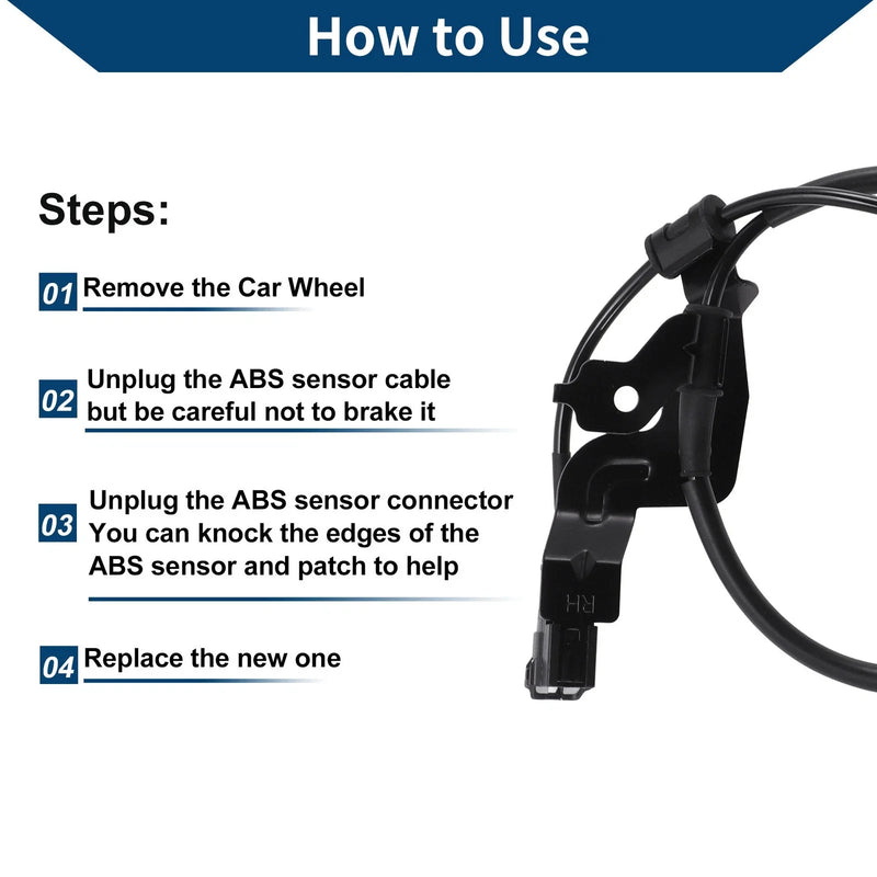 KIA SORENTO 2WD ABS Wheel Speed Sensor (2003-2009)