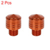Motorbike Motorcycle 2 x 10mm Mirror Hole Plugs Orange Universal
