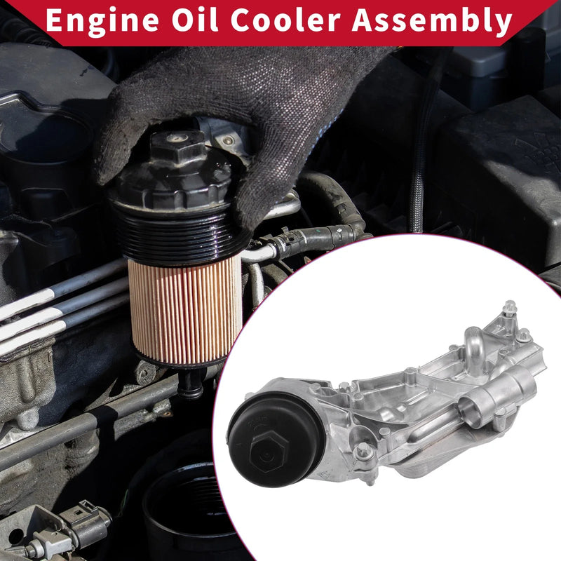 Buick Cascada Engine Oil Cooler Filter Housing with Bolt Seals (2013–2016)