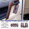 Toyota Prado FJ150 12x Wood Grain Window Switch Panel Cover (2010–2021)