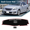 TOYOTA CROWN Dash Cover Mat 1 x with Sticker Black Red (2012–2018)