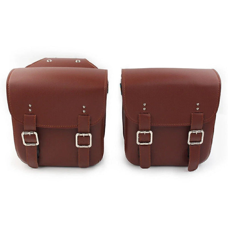 Harley Sportster XL883 / 1200 Brown Leather Side Saddle Bags (2004-2023)
