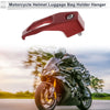 Square Aluminum Alloy Motorcycle Hanging Hook Red 78mm Length