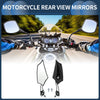 Motorcycle M8/M10 Rear View Mirror Handlebar Mirrors Black Plastic