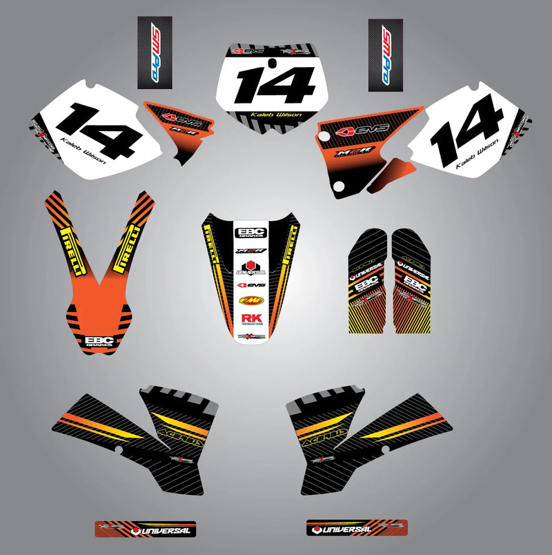 KTM 125 SX Custom Graphics Full Sticker Kit (2001-2002)
