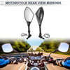 M10 / Rear View Mirrors / Motorcycle Handlebar Carbon Fiber Pattern Black